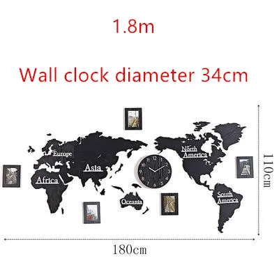 Карта мира акриловая деревянная 3D самоклеящаяся Настенная Наклейка настенные часы Гостиная Наклейка на диван украшение офиса фон фото стена