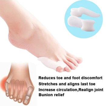 

1 Pair Silicone Gel Toe Separator Valgus Protector Foot Adjuster Hallux Valgus Guard Feet Care