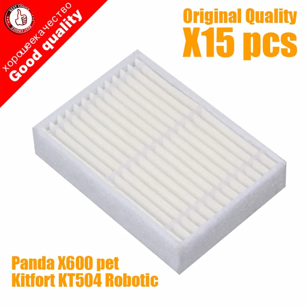 15 шт./лот детали для робота пылесоса аксессуары HEPA фильтр Panda X600 pet kitford kt504