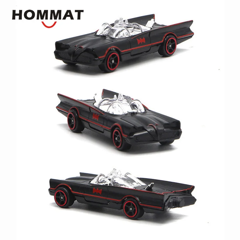HOMMAT Горячая школьного автобуса 1: 64 весы колесная колея Batman Batmobile модель