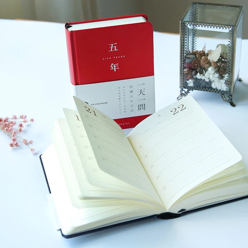 Livro de Programação Criativa Plano Quinquenal Diário Grosso de Anos Livros de Nota de Mão Papelaria do Japão e Coreia do Sul Suprimentos Escolares e de Escritório - Imagem 3