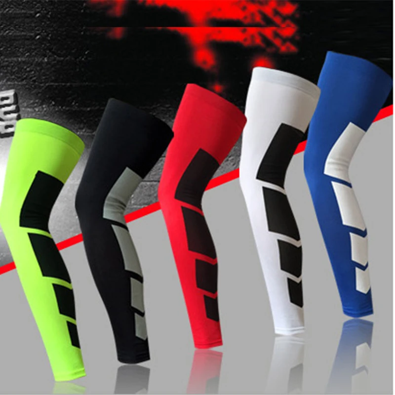 

1Pc Elastic Sports Leggings Pression Socks Full Leg Length Compression Sleeve Calf&thigh Splint Support Protect For Pain Relief
