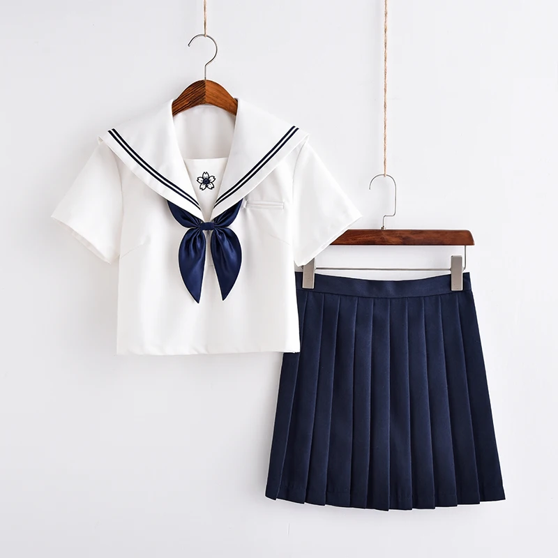 Сакура Темно-Синий школьная Униформа Японии школьная форма для японской средней школы спортивная форма костюм моряка Колледж ветер костюм