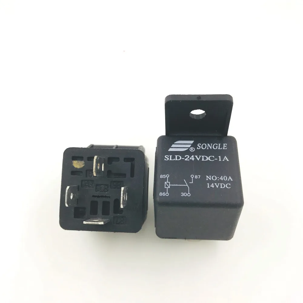 10 шт. DC12V 24V 40A черный реле 4 PIN прочный автомобильный Грузовик Лодка реле SLD-12VDC-1A SLD-24VDC-1A нормально разомкнутый реле