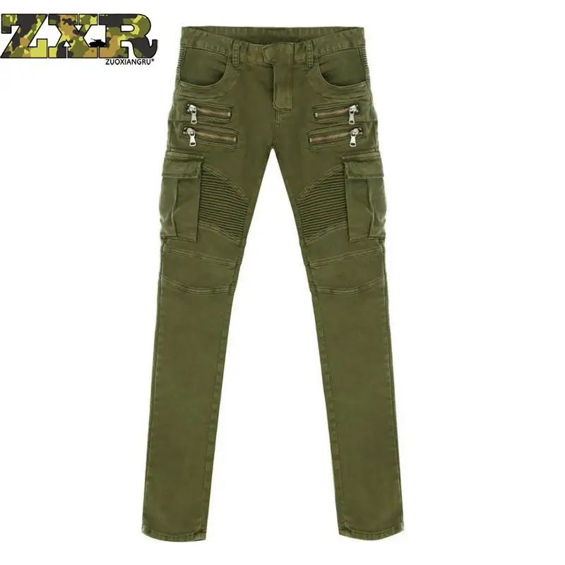 

New Zuoxiangru Pencil Hiking Pants Military Skinny Mid Full Length Midweight Flat Broadcloth Zipper Fly Pockets Tactical Pants