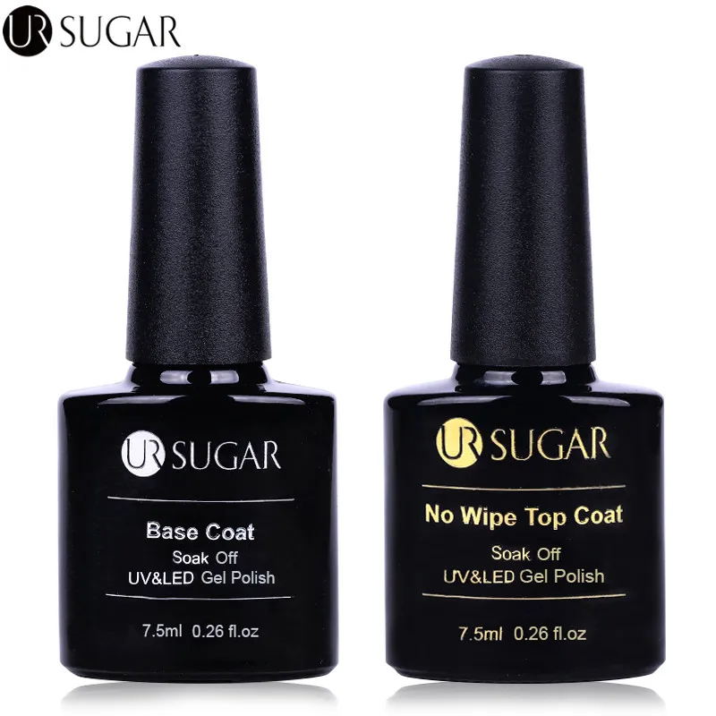 Buy UR SUGAR 2Pcs Top Coat Base Coat No Sticky Soak