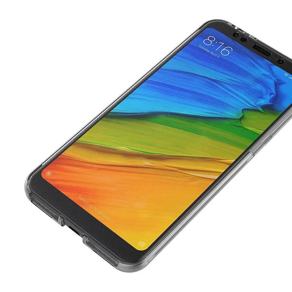 Чехол для Xiaomi Redmi 5 Plus мягкий прозрачный силиконовый чехол с полным покрытием 360