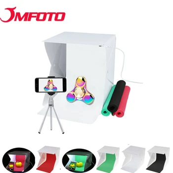 

Portable Photo Studio URiver LED Light Box Photography Foldable Photo Shooting 4 Background Colth with a Built-in Dimmer Device
