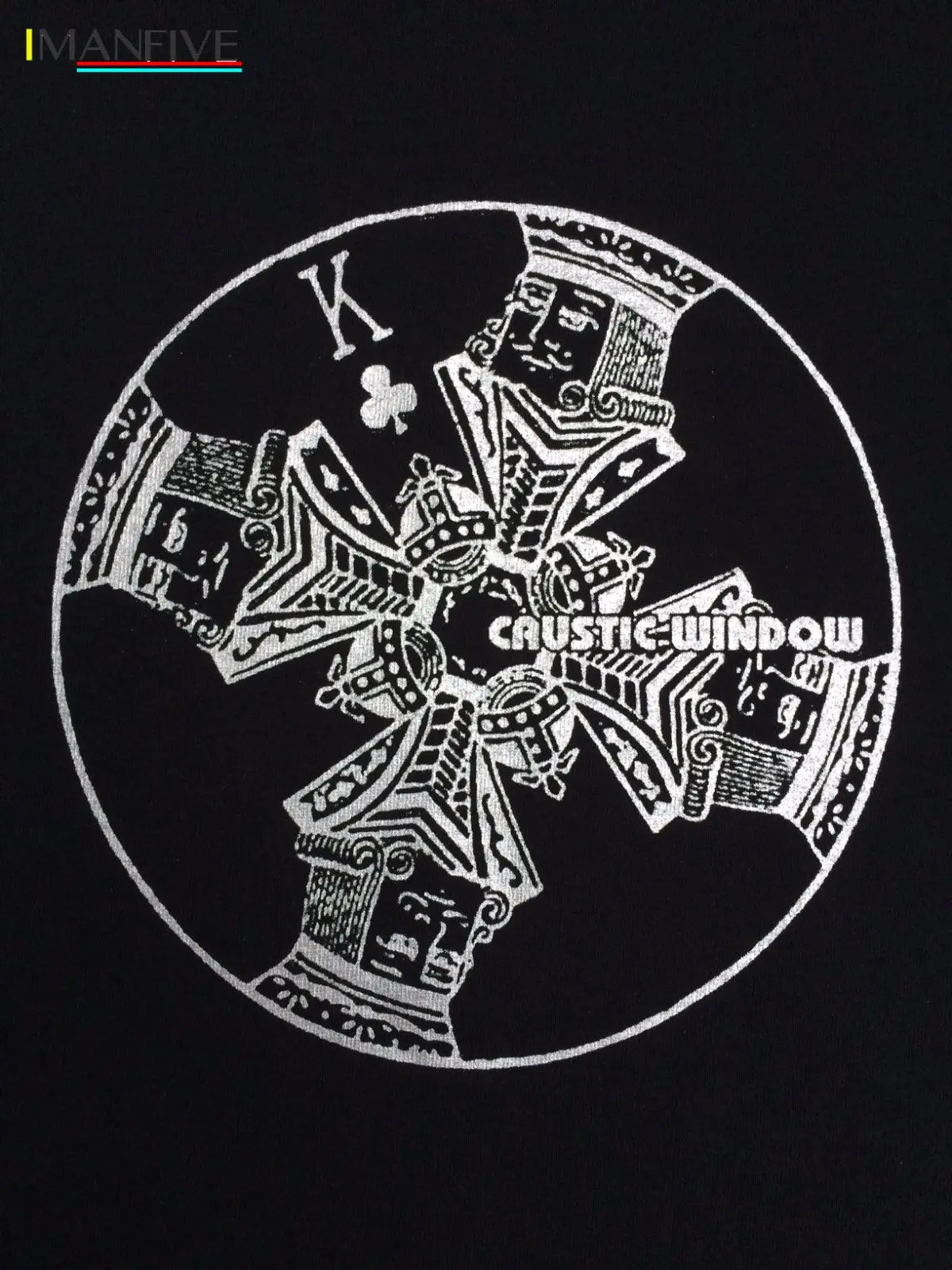 CAUSTIC WINDOW T-SHIRT APHEX TWIN REPHLEX JOYREX ACID UK TECHNO BLACK DOG ETC