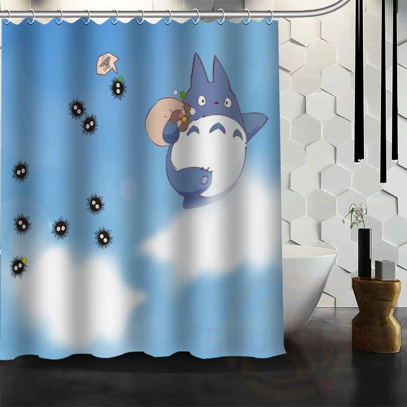 

Studio Chibli Doormat Freeship Japan Anime Cute Design Japan Decorative Shower Curtain Set Non-Slip Bathroom Totoro Mats