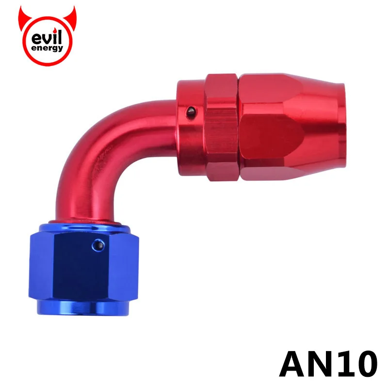 evil energy AN10 Oil Fuel Reusable Fittings Elbow Male Oil Adapter Hose