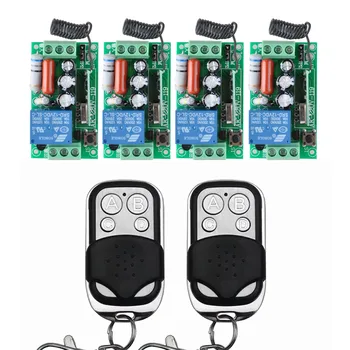 

4 Receiver + 2 Transmitter AC 220V 10A Wireless Remote Control Wireless Light Switch System In 433.92Mhz