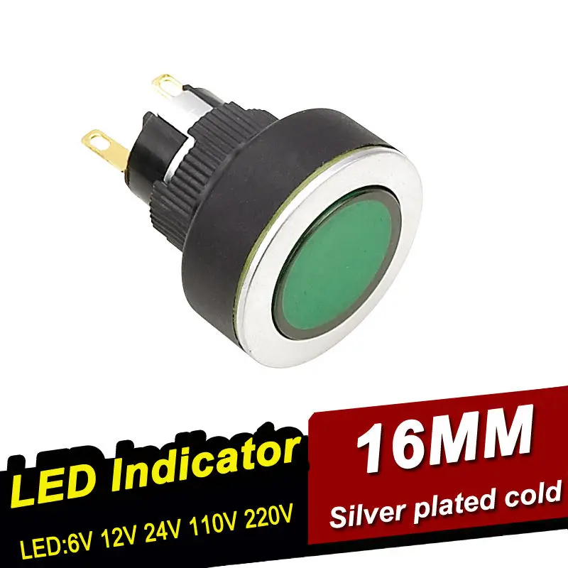 dia.16/22mm indicator switch ultrathin 10pcs/lot electric illuminated
