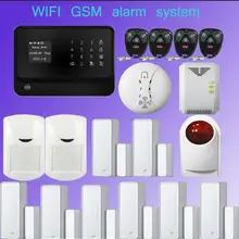 433 МГц wifi сигнализация GSM GPRS домашняя охранная сигнализация+ Датчик PIR+ датчик двери+ беспроводная наружная сигнализация датчик детектора