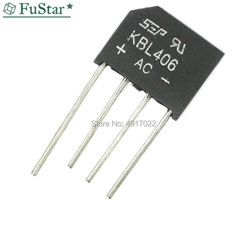 5pcs KBL406 RECTIFIER BRIDGE 4A 600V KBL-4 NEW