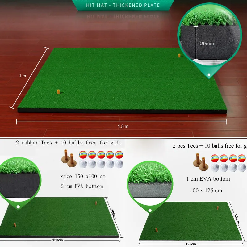 Коврик для гольфа на заднем дворике, разные размеры, домашние тренировочные коврики для гольфа, для вождения, коврики резиновые, без Мяча