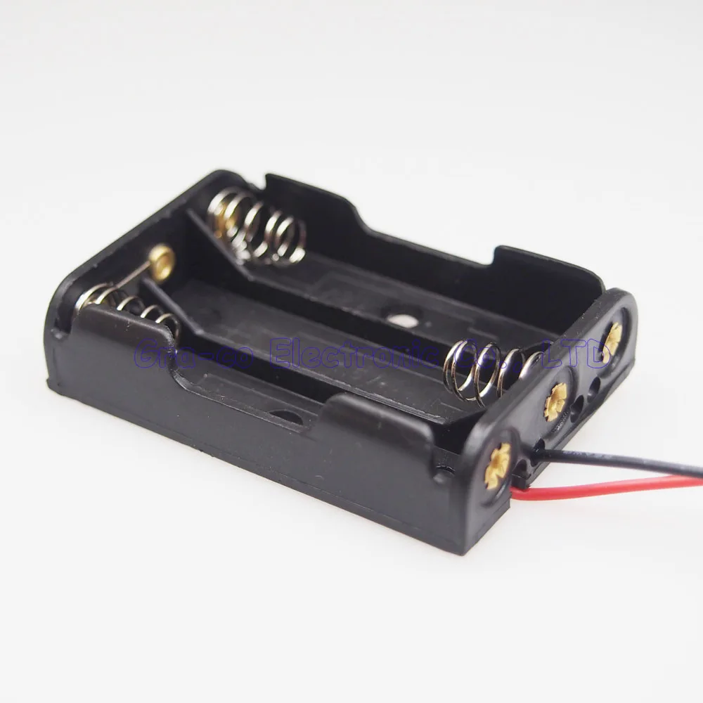 5pcs 3 slot AAA Battery Holder 4.5V Battery Case 3 x AAA Battery Storage Box with wirein