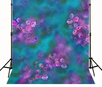 

Hazy Blur Of Blue Flowers photo backdrop Vinyl cloth High quality Computer printed newborns Backgrounds
