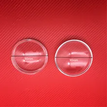 2pcs 90mm Round Diameter Tempered Glass Anti fog Glass Fog Lamps Lights For Renault Fluence L30