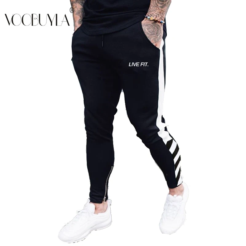

Voobuyla Men Trousers Spring Breathable Long Pants Running Basketball Sweatpants Elastic Tights Gym Fitness Workout Male Jogger