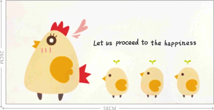 Colorful Chicken Cartoon Wall Sticker undefined