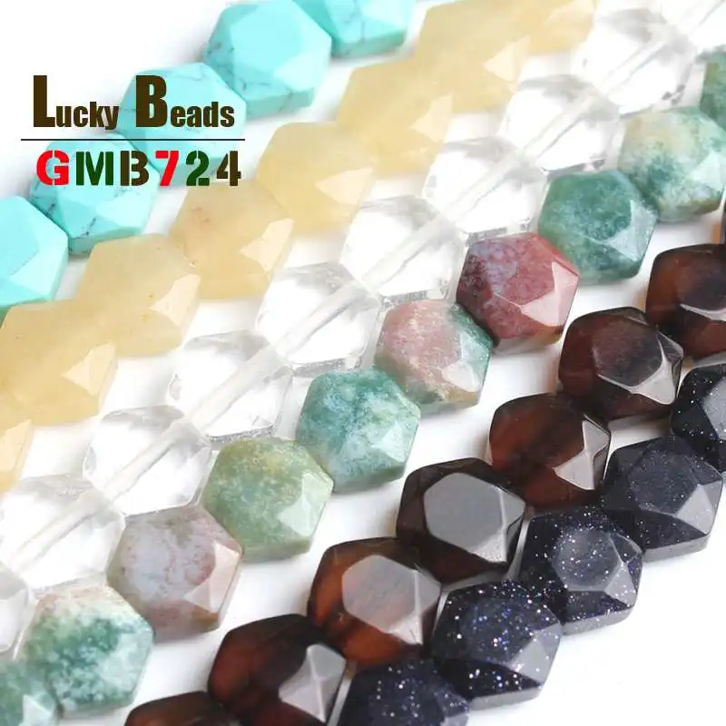 

8*8mm Natural Faceted Stone Bead Agates/Clear Quartz/Yellow Jades Loose Beads For Jewelry Making DIY Bracelet Necklace 7.5inches