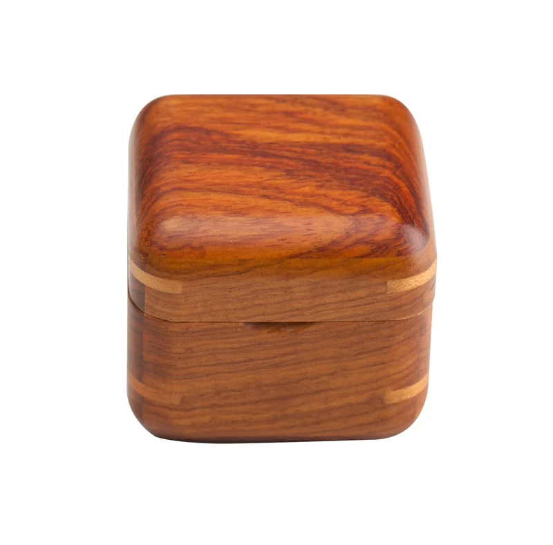 Дорожный деревянный Деревянный Мини-чехол для упаковки ювелирных изделий, портативное свадебное кольцо, серьги-гвоздики, органайзер для запонки, для женщин и мужчин, подарочная коробка
