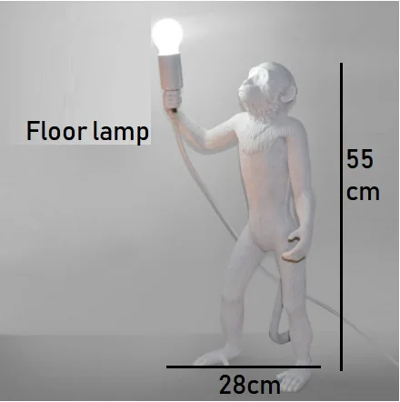 LukLoy современный подвесной светильник лампа в форме обезьяны Лофт пеньковая веревка лампа коридор исследование кафе обезьяна подвесной светильник подвесной винтажный светильник - Цвет корпуса: Floor light
