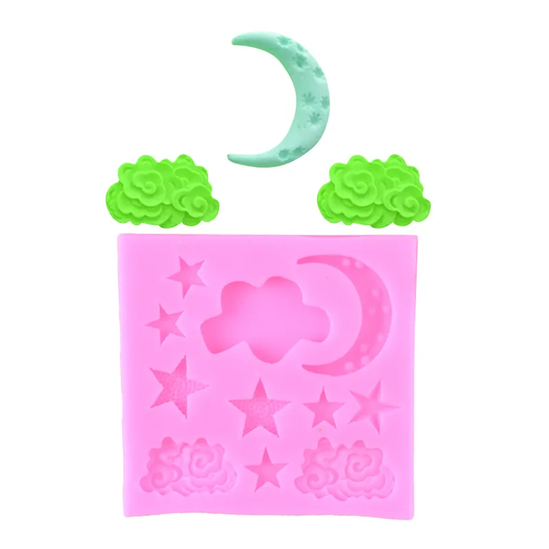 DIY облако звезда Луна силиконовая форма для торта сахарное ремесло помадка форма для украшения торта Gumpaste инструменты Шоколадный для конфет выпечки