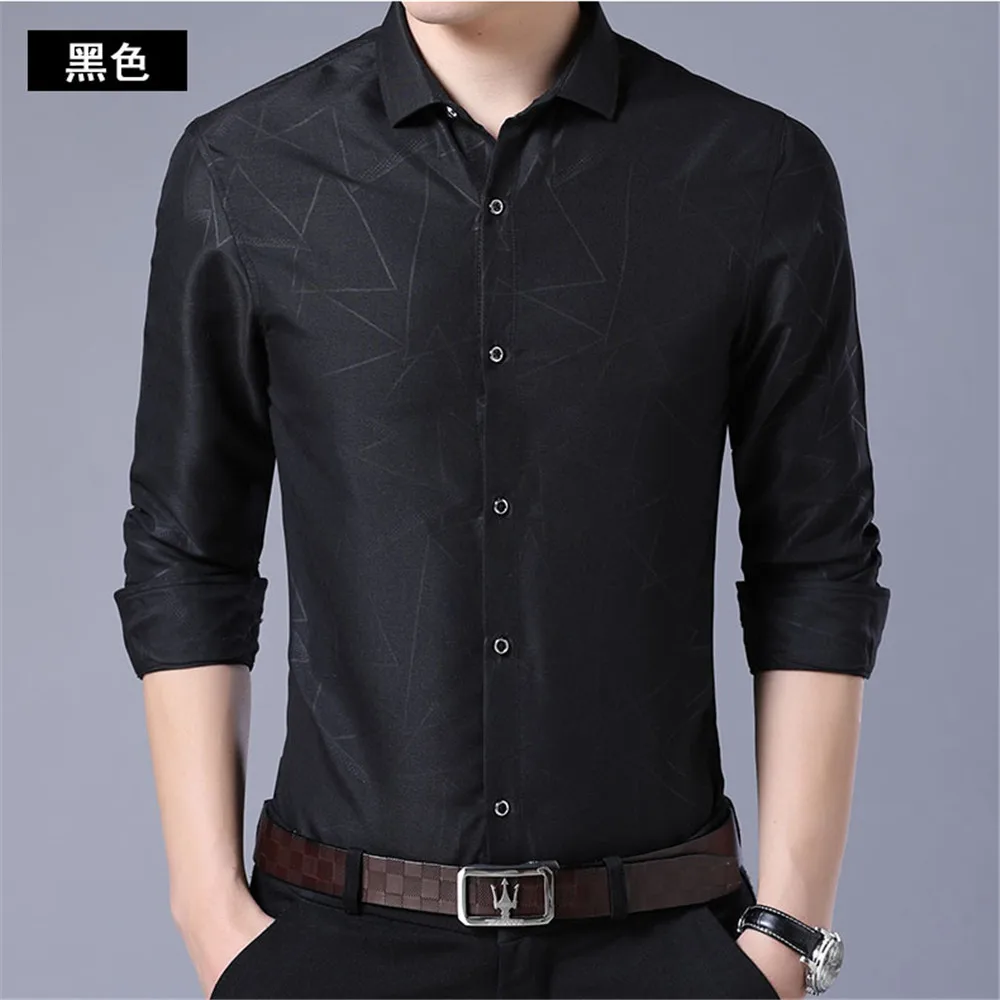 Модные Полосатые деловые формальные мужские рубашки для офиса Новинка Blusa с длинным рукавом Горячая Распродажа элегантные топы Мужские Винтажные рубашки