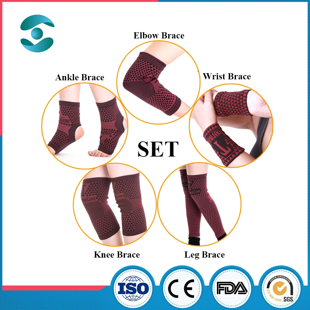 Small gift tourmaline fiber knee pads legging for sport