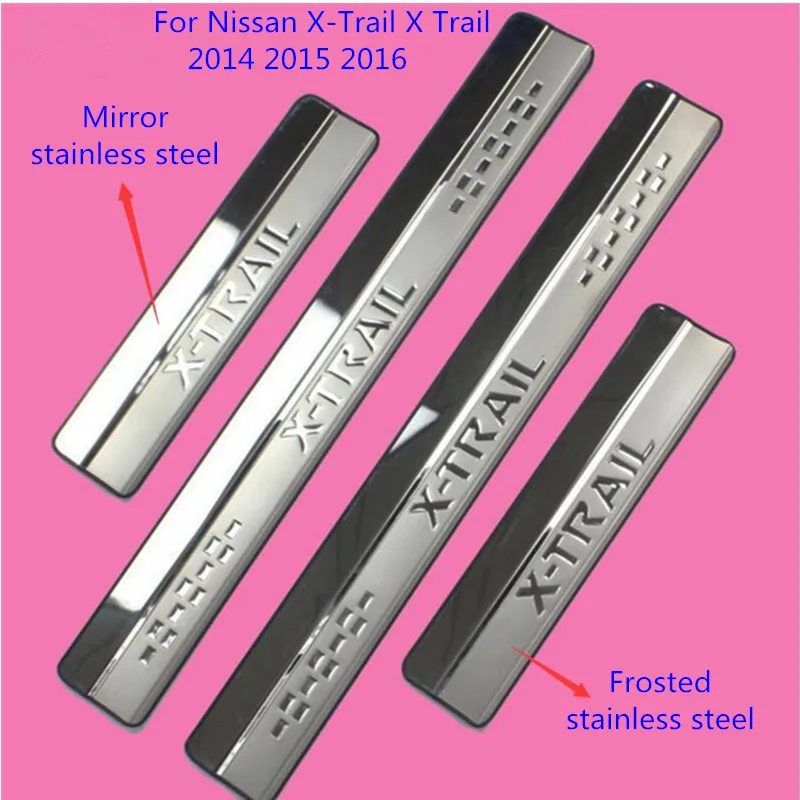 

Auto Door Sill Scuff Plate Guard Welcome Pedal Stickers For Nissan X-Trail X Trail Xtrail T32 2014-2018 Car Styling Accessories
