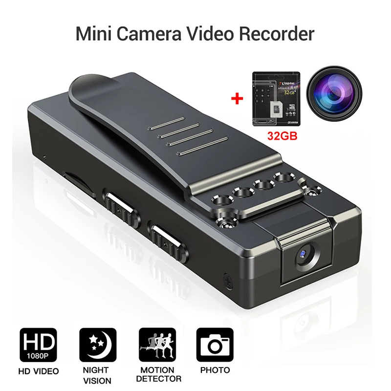 

Mini Portable Camera A7 HD 1080P Small Body Cameras 32GB DVR Digital Camcorders Night Vision Loop Recording Dashcam Baby Monitor