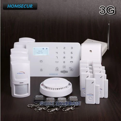 

HOMSECUR Wireless WCDMA/GSM Burglar Intruder Alarm System With Signal Repeater