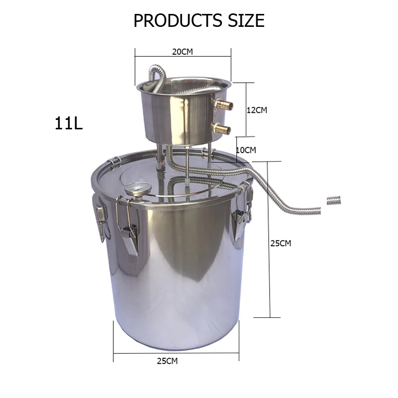 11L вино для пива, алкоголя дистиллятор Moonshine спирт домашний DIY пивоваренный набор домашний дистиллятор из нержавеющей дистиллятор оборудование