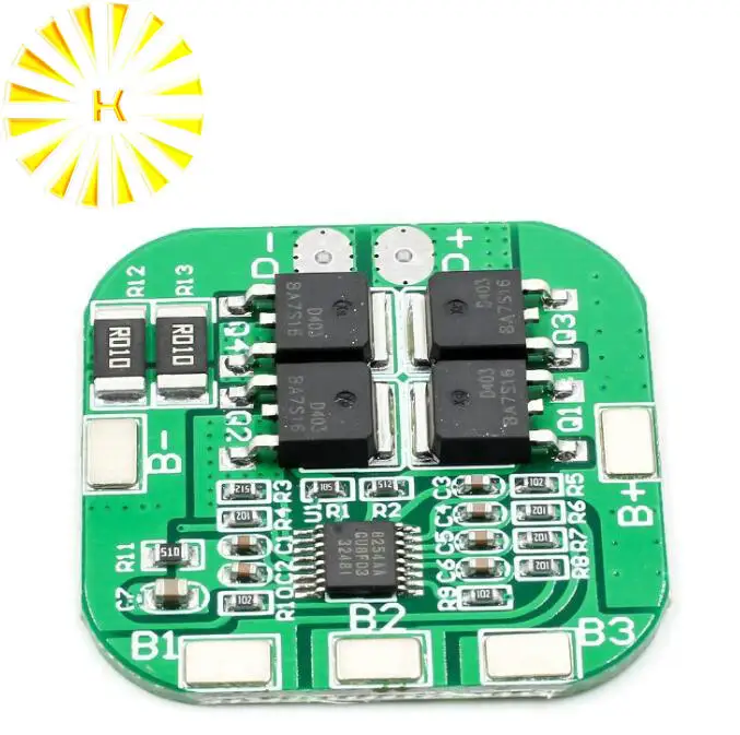 

4S 14.8V 18650 Lithium Battery Protection Board Short Circuit Protection 20A Current Limit Protection Connector