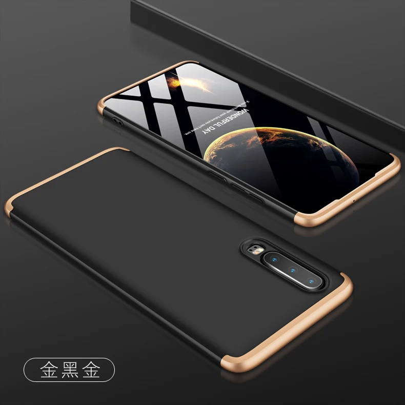 

Protection Ultra Slim Case Matte Hard PC Back Cover Coque for Huawei P30 Pro Case 360 Shockproof view smart mirror case