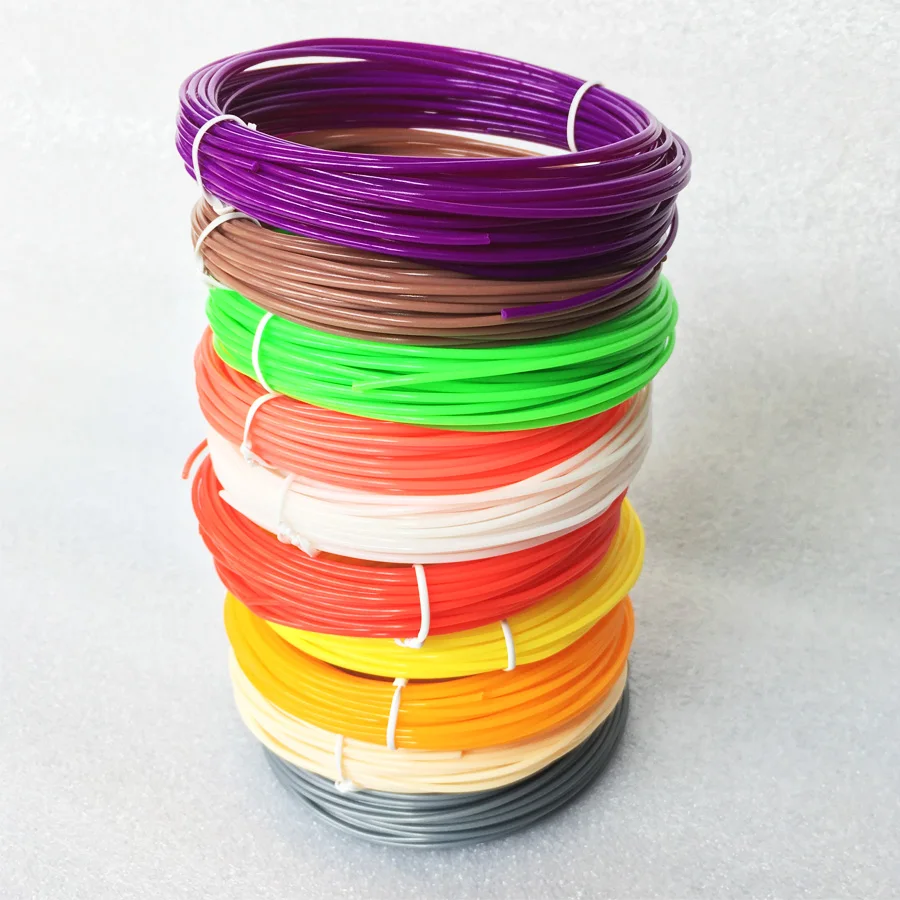

10 Colors 3D Filament ABS PLA 1.75mm 3D Printer Filament Materials 10M/color ,total 100M For 3D Printing