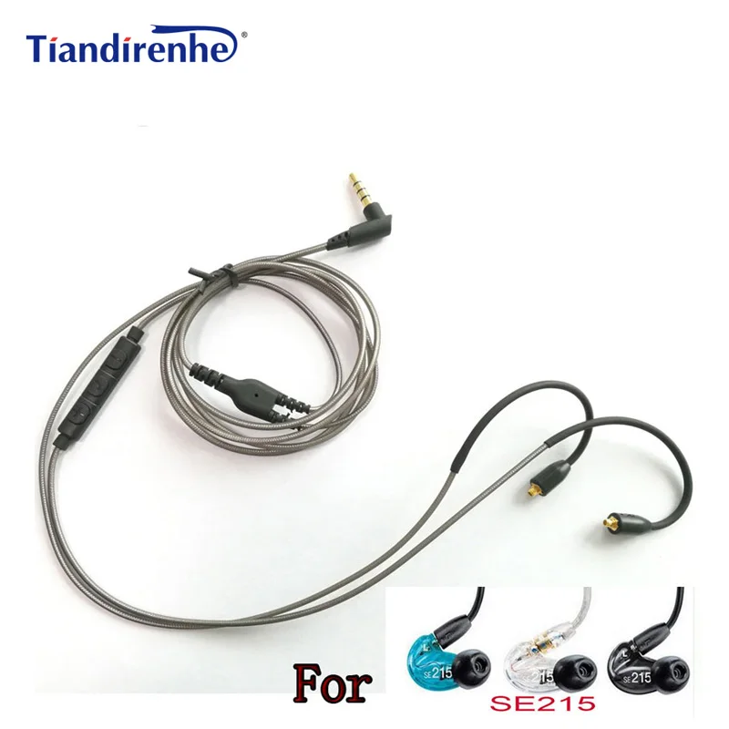 

High-Quality MMCX Interface Cable with Mic Cord Volume Control Wire 3.5mm Plug for Shure SE215 SE315 SE535 SE846 Earphone