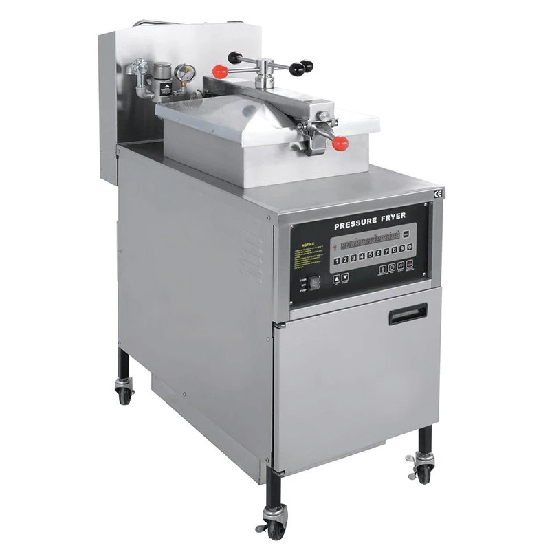  1PC PFG-600 Gas Computer Control Digital LCD Chicken Oil Pressure Fryer With Oil Pump 24L Oil Press