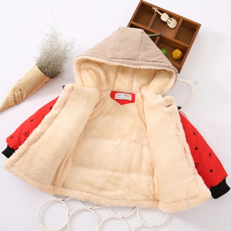 Розничная, новая зимняя плотная теплая хлопковая верхняя одежда для маленьких мальчиков и девочек 1-5 лет, куртка, пальто, одежда для мальчиков