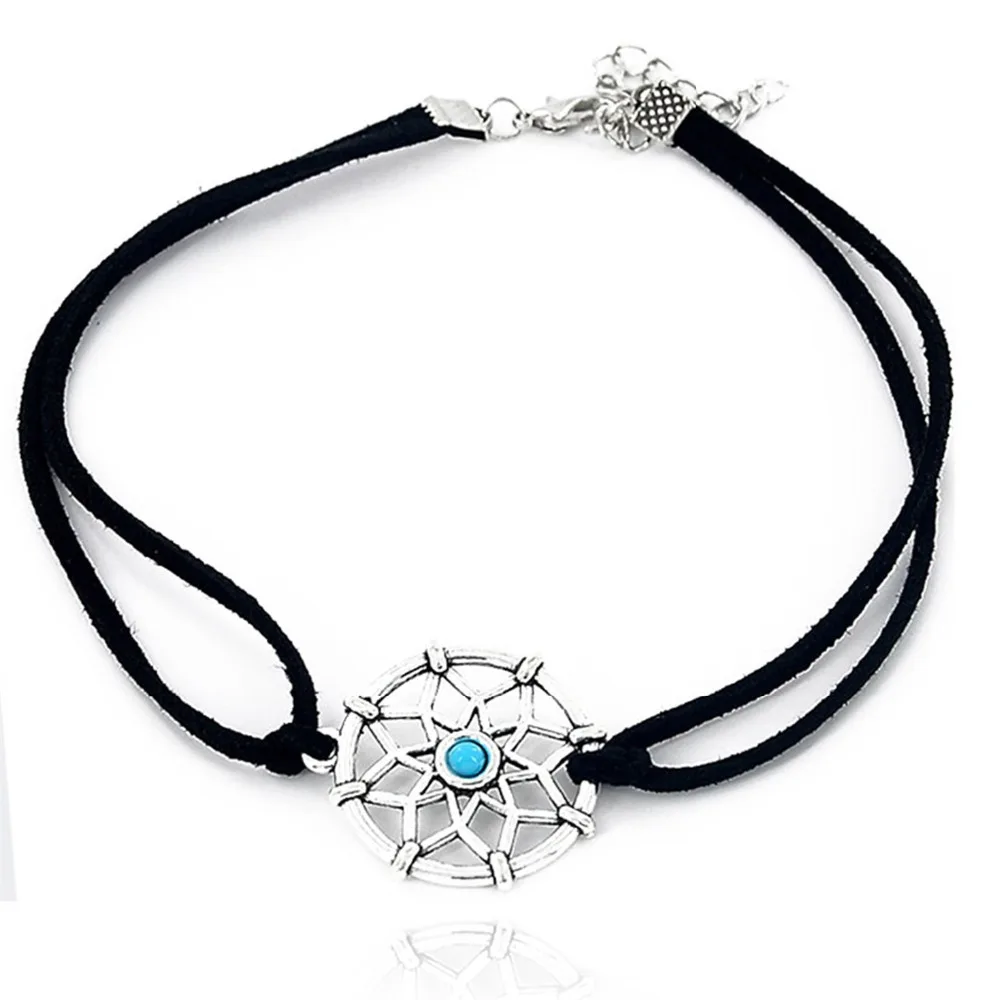 Hot New Black Velvet Chain Dream catcher Shape Choker Short Clavicle Necklace | Украшения и аксессуары