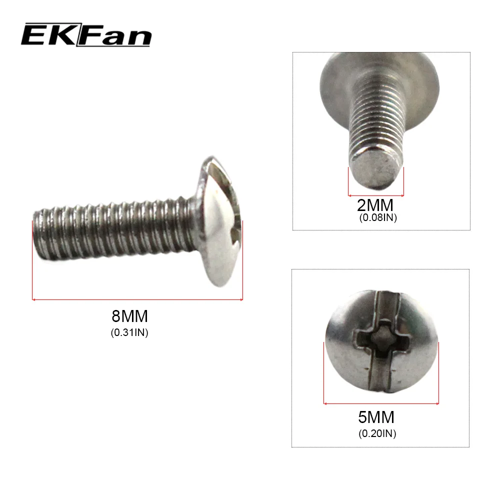EKFan 1 set Fishing Handle Knob Tool for Stainless Steel Axle Bearing Washers Gasket Screw Assembling Fishing Knob Tools parts images - 6