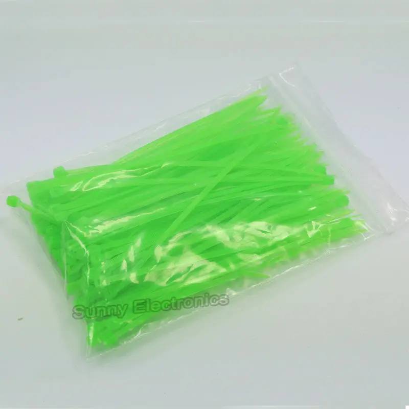 100pcs 2x100mm 4" Nylon Plastic Zip Wrap Cable Loop Ties Wire Self