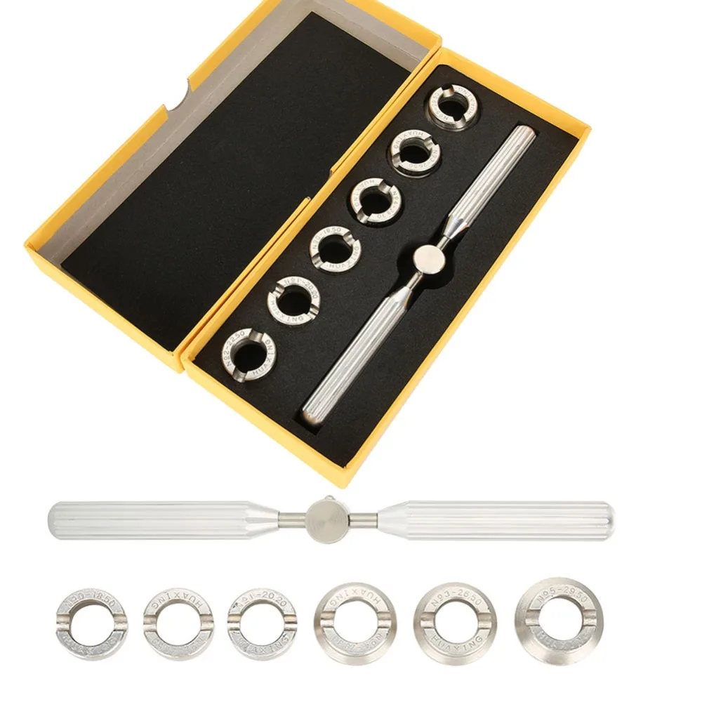 

New Watch Screw Back Case Cover Opener Remover Wrench Dies Repairer Tool Set for Rolex Watchmaker Open Battery Change Tools