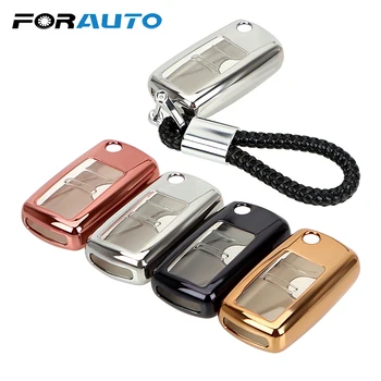 

FORAUTO Key Protect Bag Key Shell Cover Flip For VW Volkswagen Golf Bora Jetta POLO GOLF Passat Lavida Santana TPU Key Case Fob