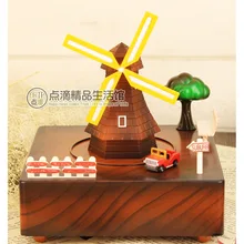 Элизе Заводной Тип Ветряная Мельница Музыкальная Шкатулка Форма Xmas День Рождения Праздничные Подарки