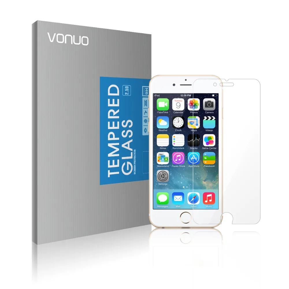 vonuo 9H Premium Tempered Glass Protector For iPhone 6 plus/6s plus iphone 7plus | Мобильные телефоны и аксессуары