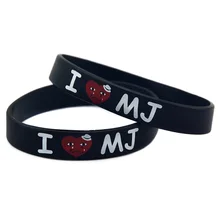OBH 50 шт. I Love MJ Майкл Джексон силиконовый резиновый браслет