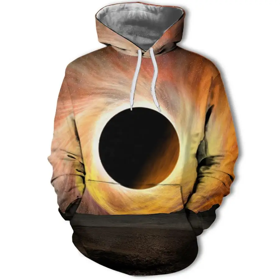 

Autumn winter Hoodies Men Jackets Pullover Hooded Sweatshirts Funny time Tunnel 3d Printed Coat Popular Hip-Hop Pullover hoody